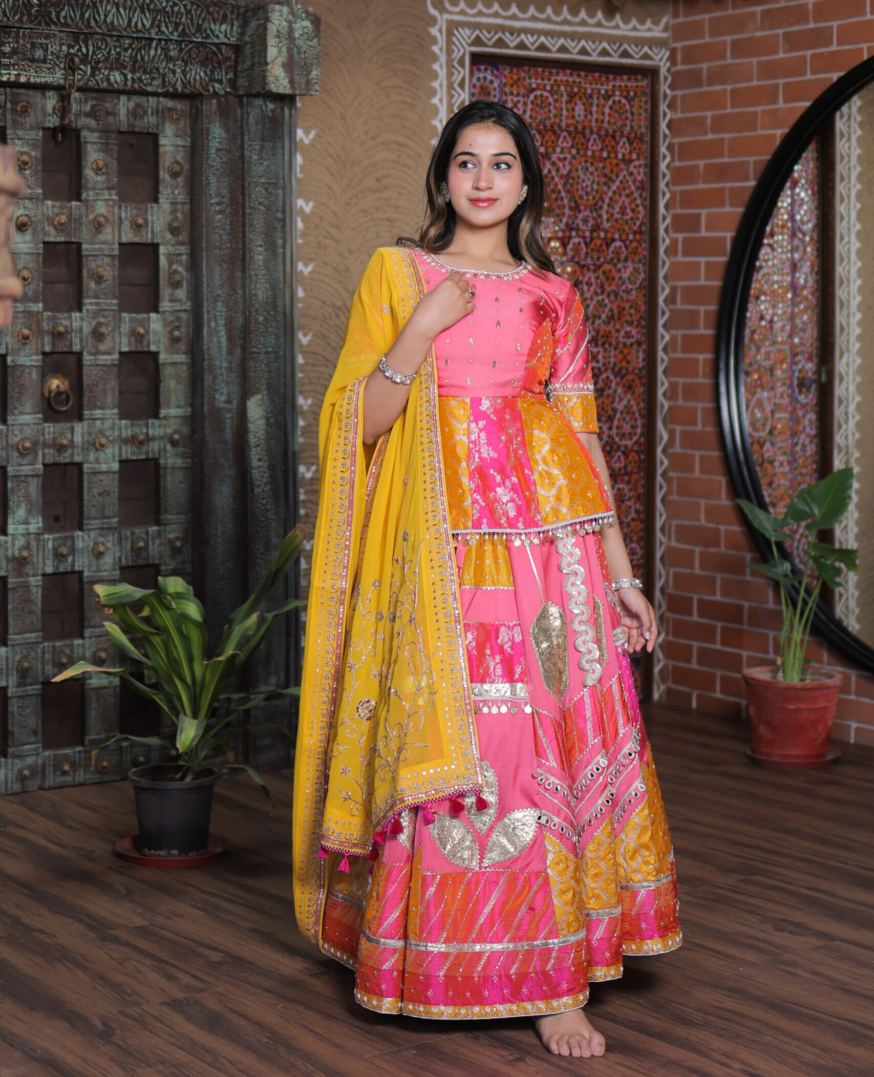 Kediya style Hand Work Chaniyacholi