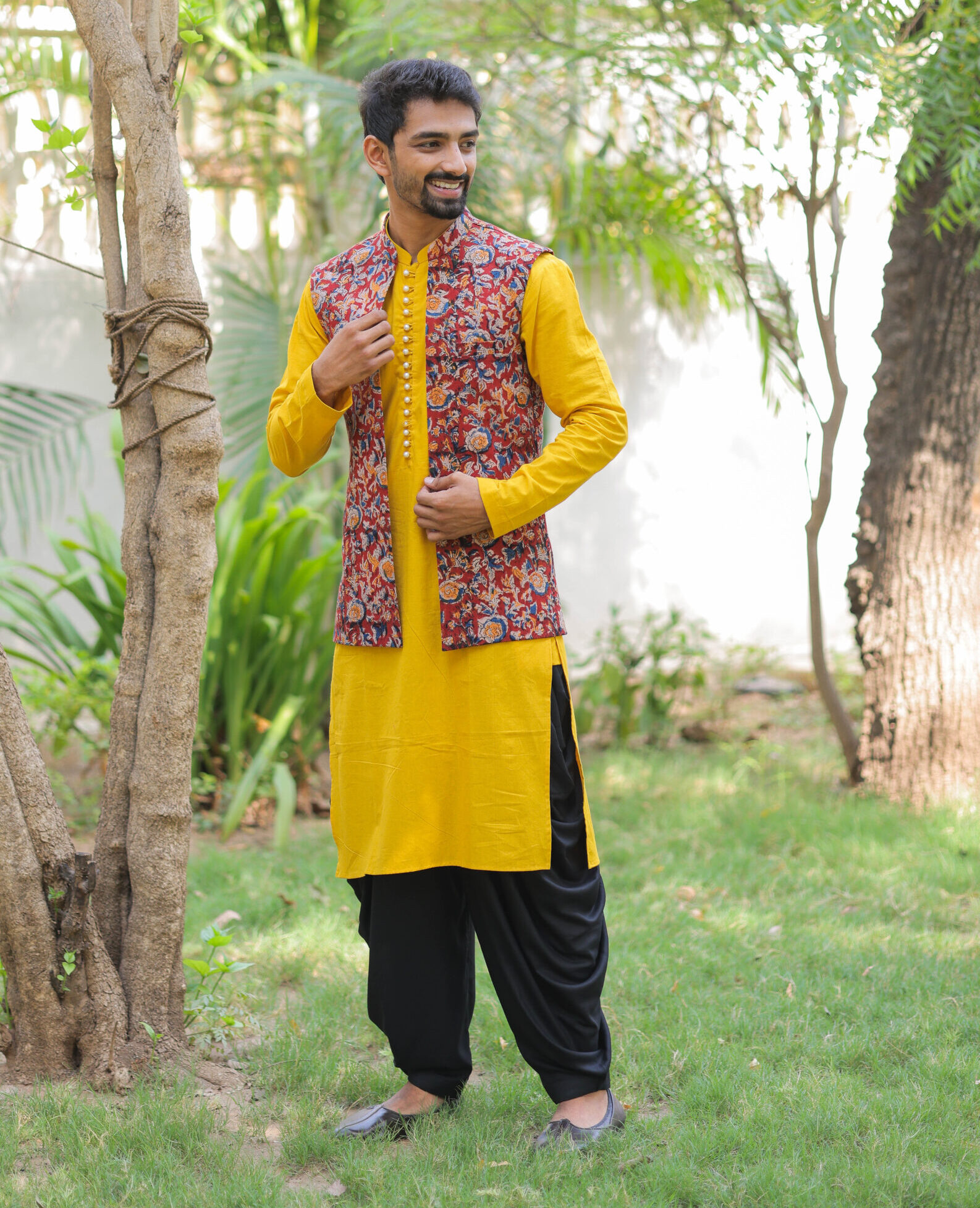 Sunshine Charm Yellow Navratri Kurta Set