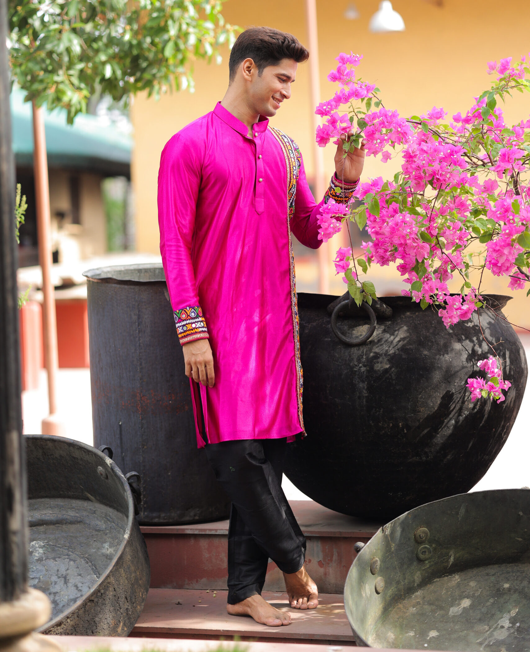 Festive Radiance Magenta Navratri Kurta