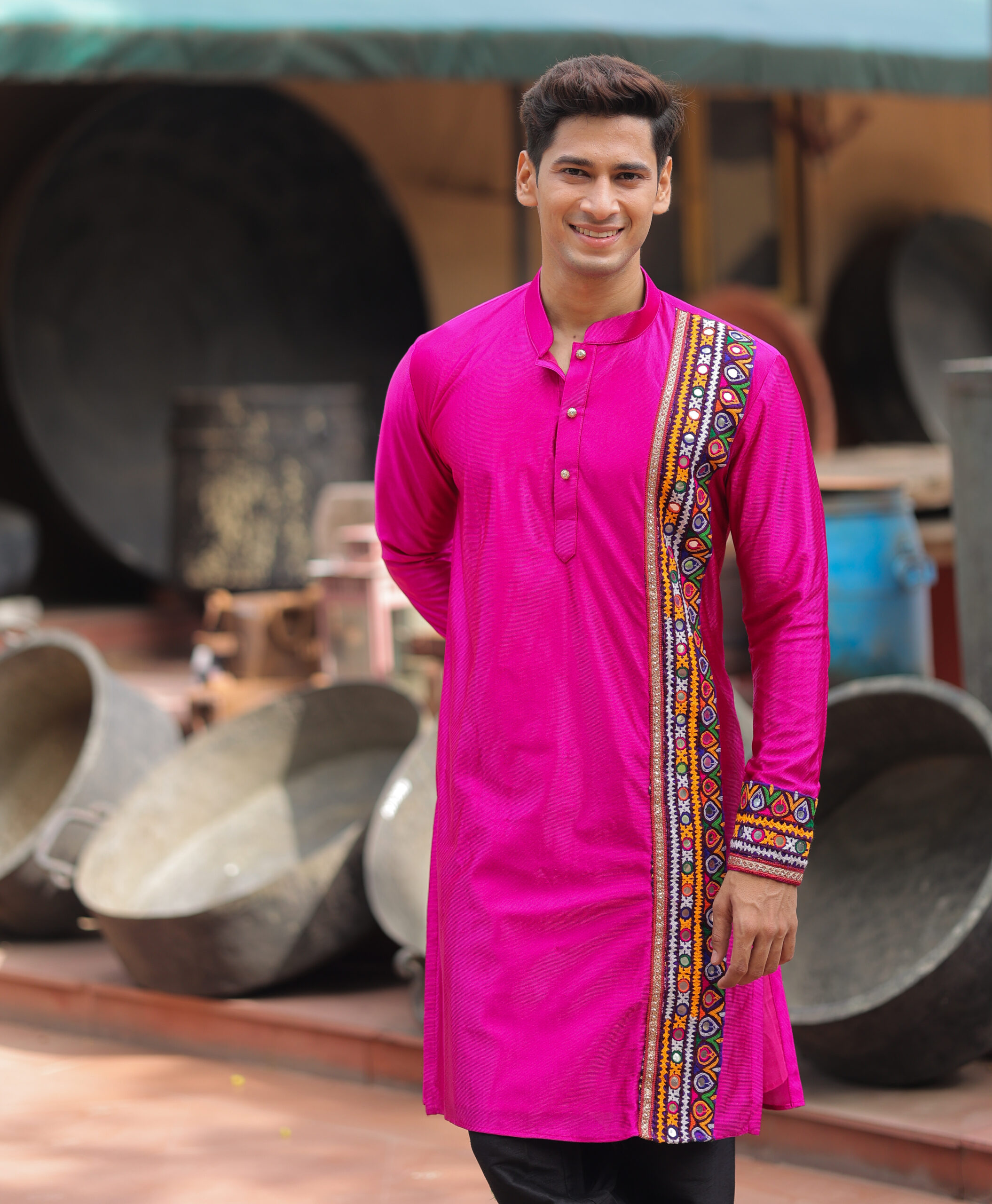 Festive Radiance Magenta Navratri Kurta