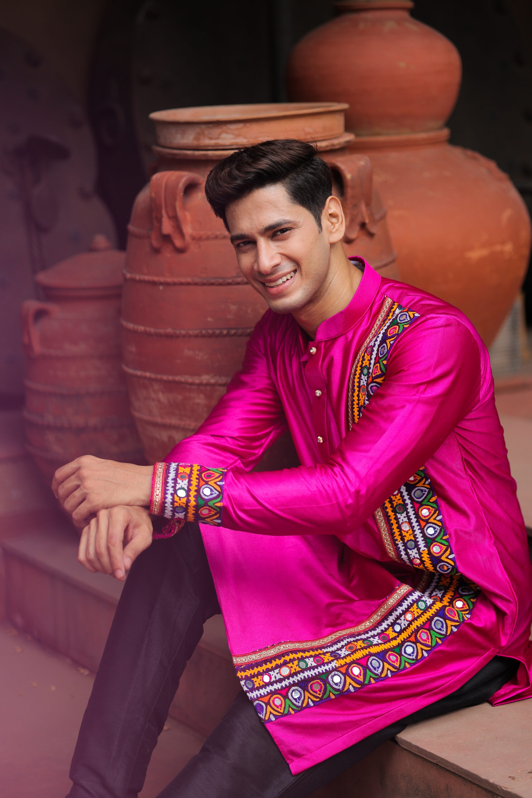 Festive Radiance Magenta Navratri Kurta