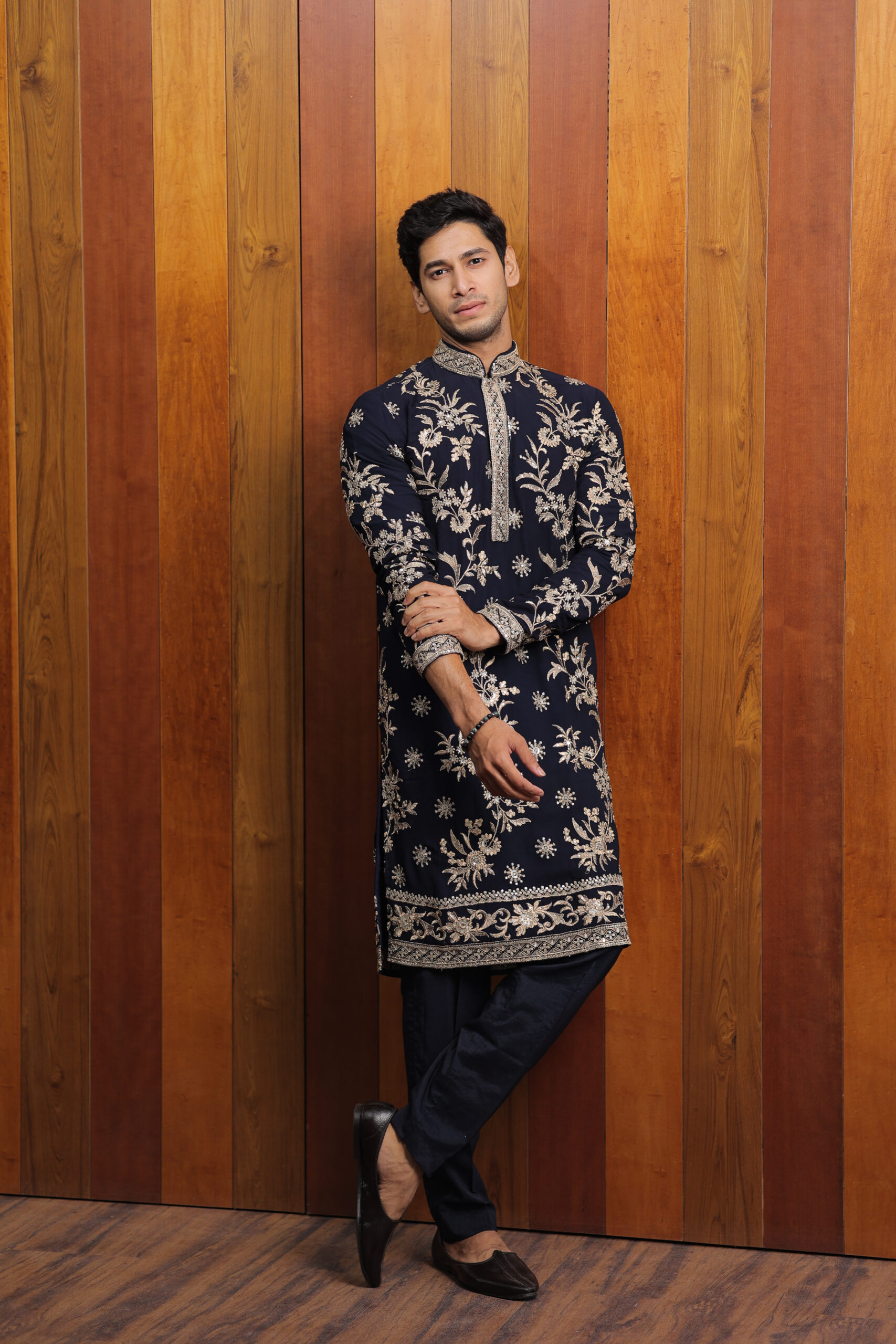 Navy Georgette Kurta Set