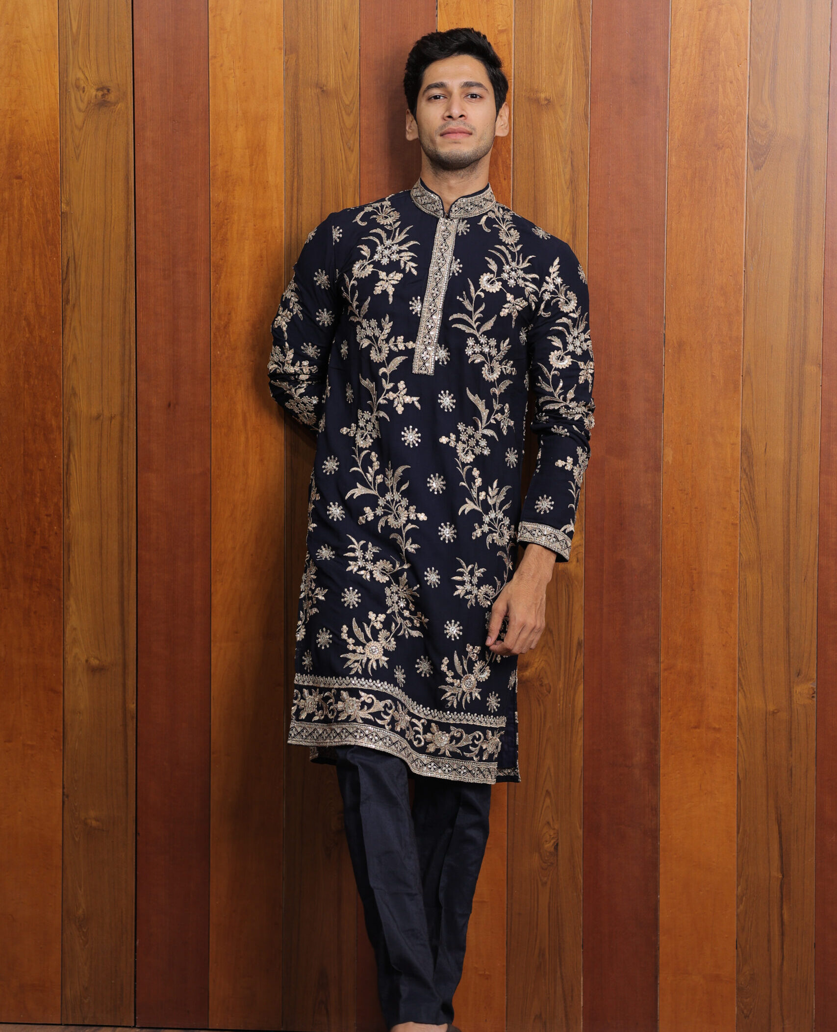 Navy Georgette Kurta Set