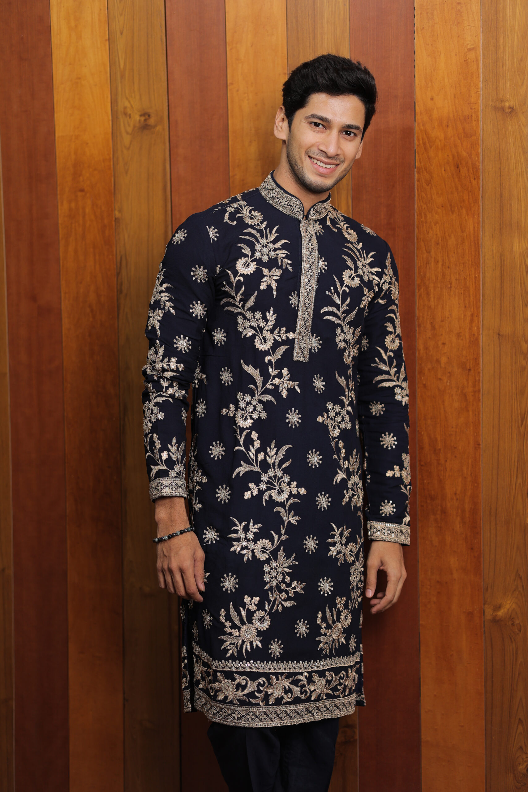 Navy Georgette Kurta Set