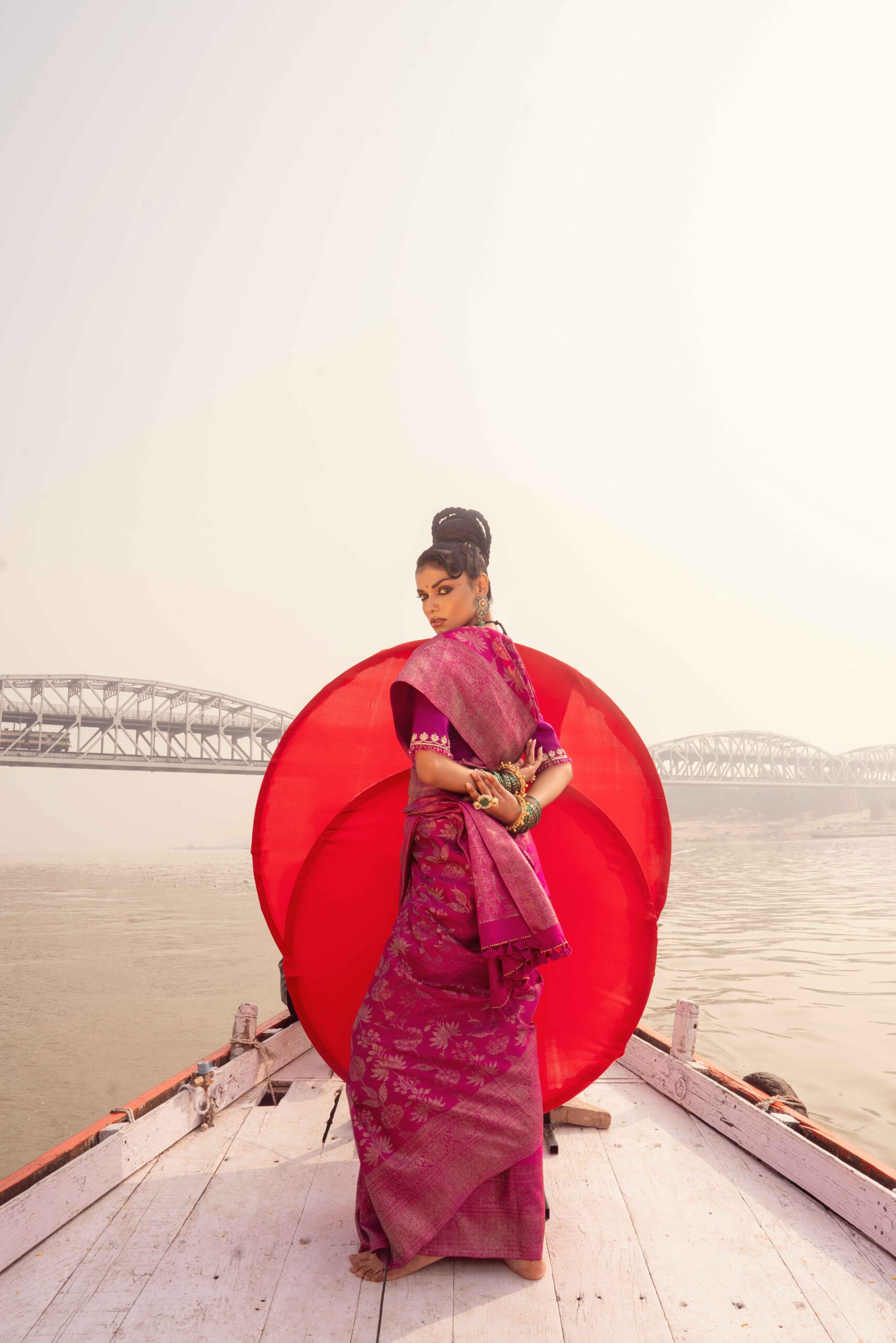 Magenta Pure Kanjeevaram Silk Saree