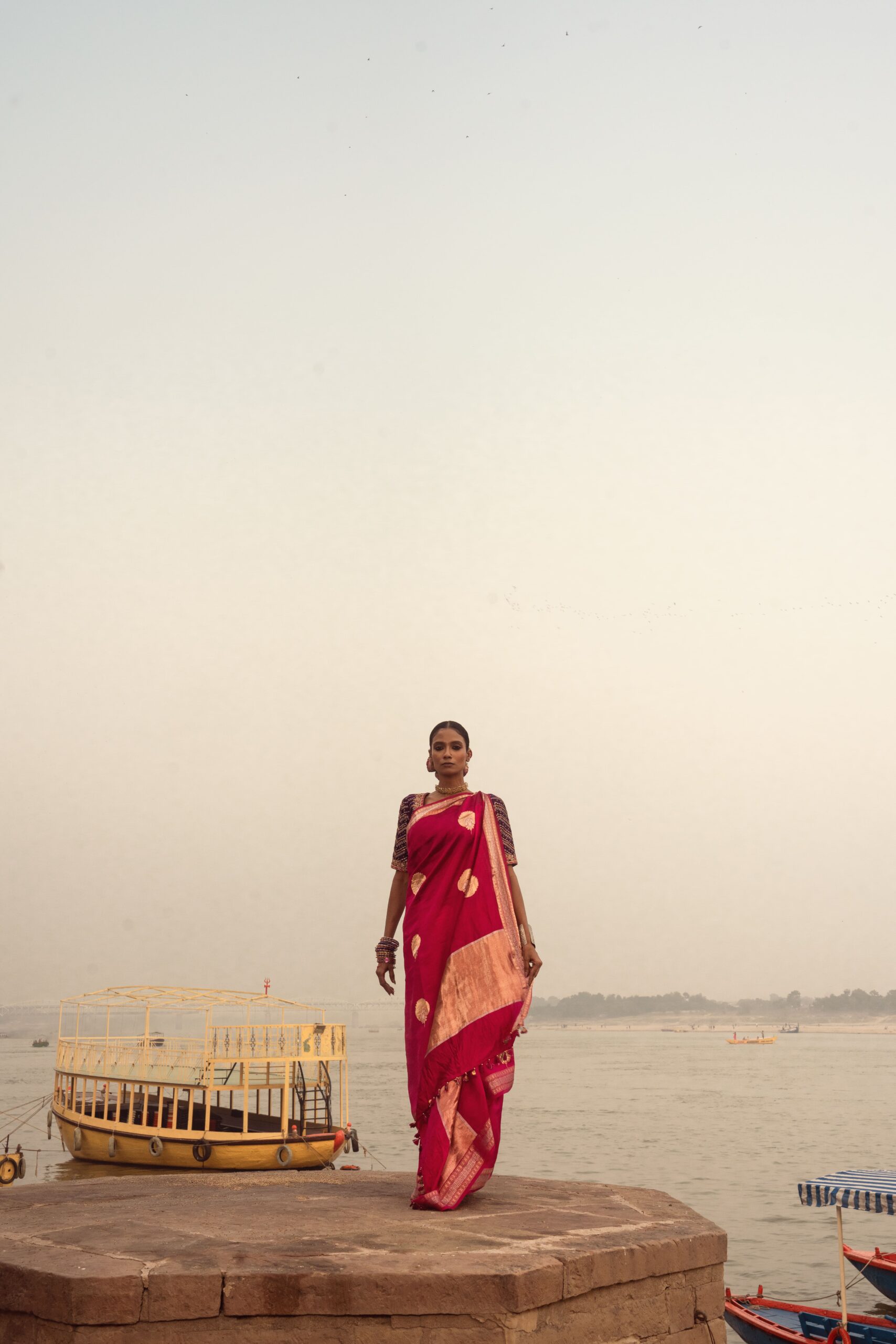 Magenta Pure Banarasi Silk Saree