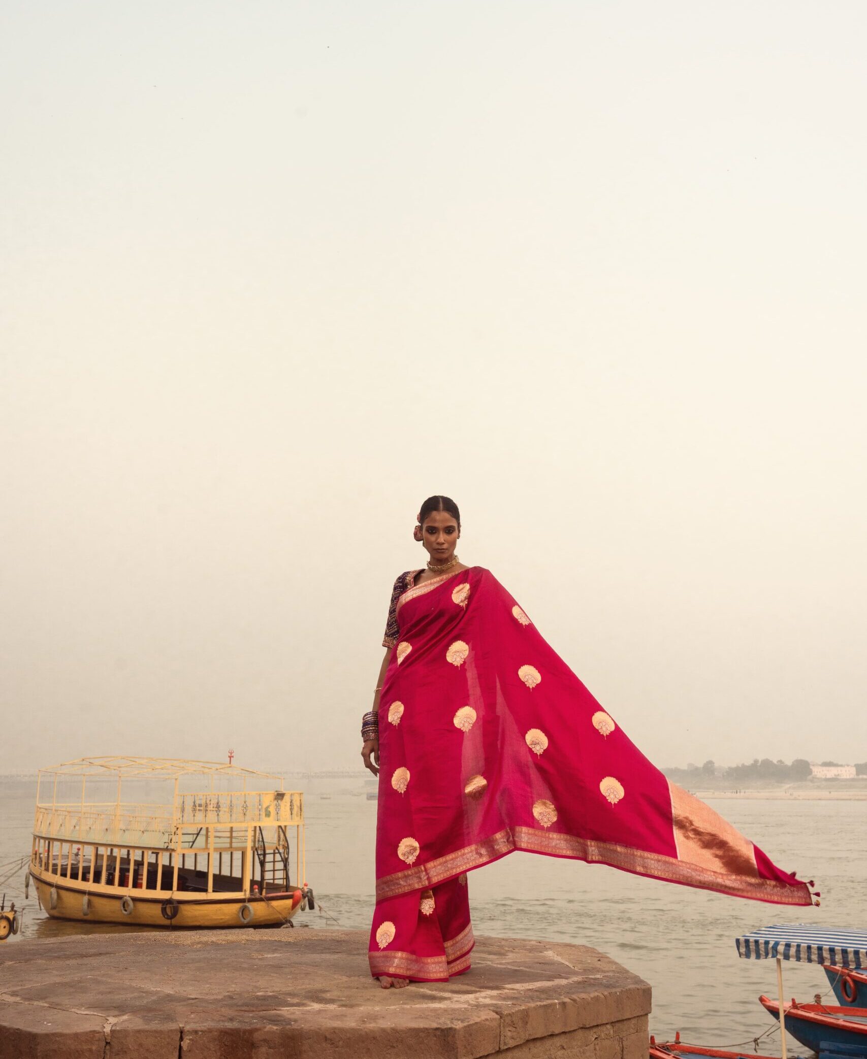 Magenta Pure Banarasi Silk Saree